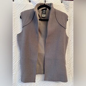 Gray Sleeveless Textured Vest